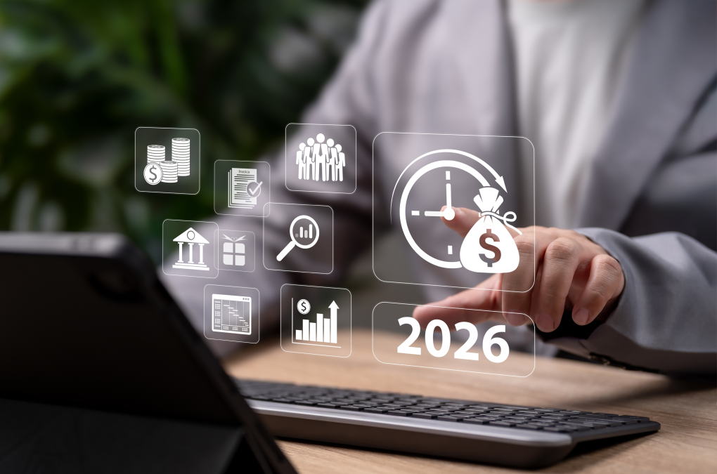 diferentes iconos entre los que destaca uno que pone 2026